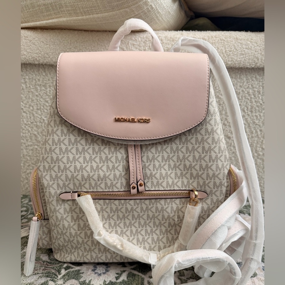 Michael Kors Blush and Cream Backpack